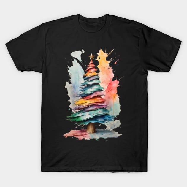 colorful christmas tree T-Shirt by A&A